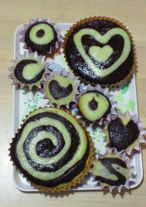 トースターで♪お絵描き豆腐カップケーキ-レシピのメイン写真