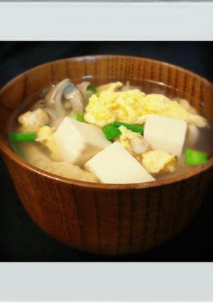■糖質制限■豆腐油あげ舞茸にら卵汁簡単朝-レシピのメイン写真