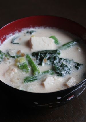 寒い日に！酒粕と醤油麹deほうれん草汁-レシピのメイン写真