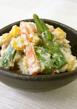 アスパラの春色白和え-レシピのメイン写真