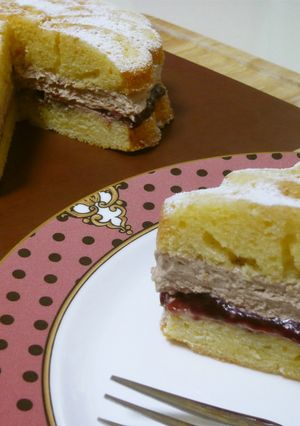 バレンタイン用のビクトリアケーキ-レシピのメイン写真