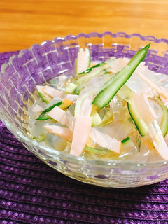 簡単★葛きり酢の物サラダ!★混ぜるだけ♪-レシピのメイン写真