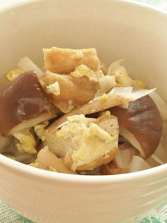 厚揚げとしいたけの食べる和風スープ-レシピのメイン写真