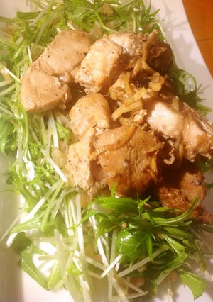 鶏肉と水菜の香酢がけ-レシピのメイン写真