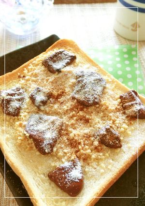 ピーナッツ×チョコの塩ミルキートースト-レシピのメイン写真
