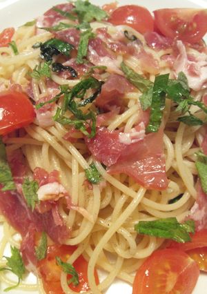 生ハムと大葉のパスタ-レシピのメイン写真