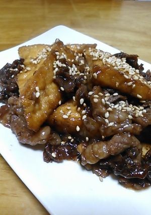 牛肉厚揚げ炒め-レシピのメイン写真