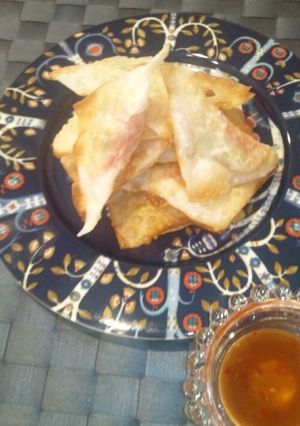 香り箱とセロリの揚げワンタン-レシピのメイン写真