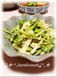 長芋で水菜が美味しいネバネバサラダ-レシピのメイン写真
