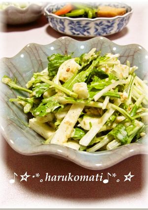 長芋で水菜が美味しいネバネバサラダ-レシピのメイン写真