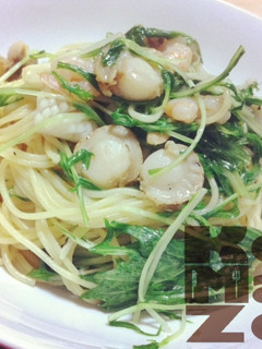 魚介と水菜の柚子胡椒ペペロンチーノ-レシピのメイン写真