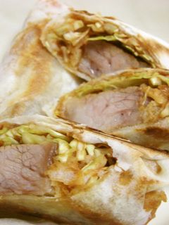 リメイク☆とんかつで焼き春巻き-レシピのメイン写真
