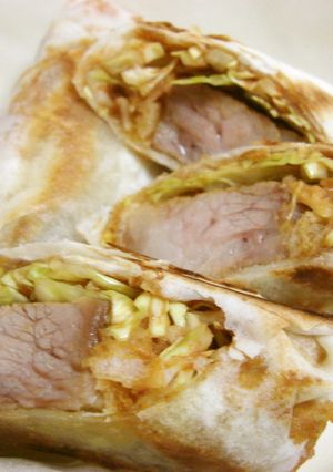 リメイク☆とんかつで焼き春巻き-レシピのメイン写真