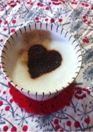 バレンタインに♡ハートの簡単ラテアート-レシピのメイン写真