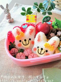 簡単!キャラ弁当☆可愛いうさぎちゃん♪-レシピのメイン写真