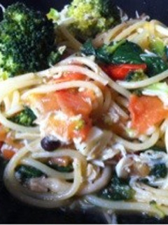 妊婦ランチ!しらすとほうれん草のパスタ-レシピのメイン写真