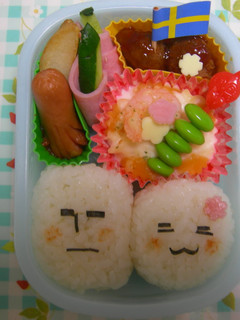 キャラ弁 ヘタリア もちたりあ(伊&独)-レシピのメイン写真