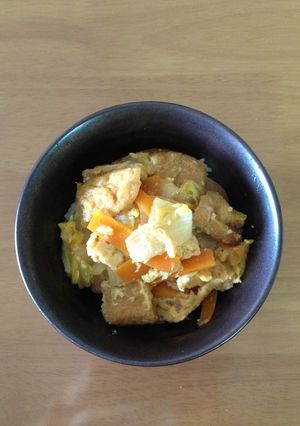 ☆油揚げ*白菜*人参の丼☆-レシピのメイン写真