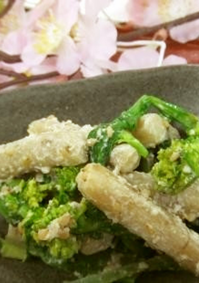 割烹ごぼうと菜の花の和え物-レシピのメイン写真