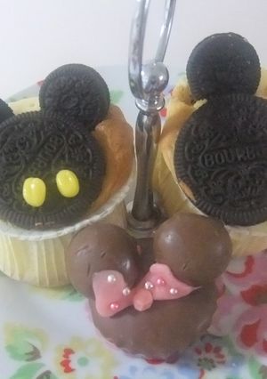 ミッキー&ミニーのカップケーキ♪-レシピのメイン写真