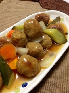 肉団子のヘルシー彩りあんかけ*酢豚風*-レシピのメイン写真