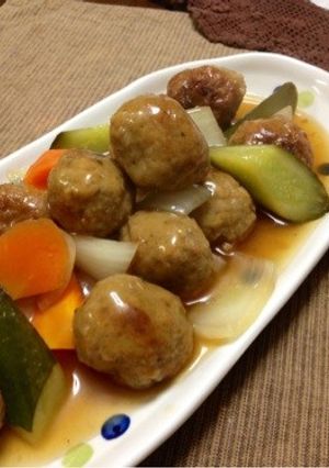 肉団子のヘルシー彩りあんかけ＊酢豚風＊-レシピのメイン写真