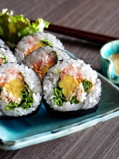 マヨ醤油ソースの ヘルシーサラダ巻き-レシピのメイン写真