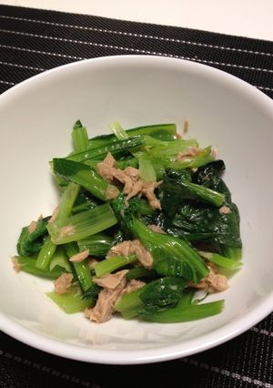 レンジで小松菜とツナの和物-レシピのメイン写真