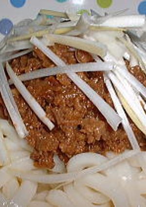 肉味噌を使って☆肉味噌うどん-レシピのメイン写真