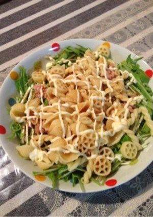 水菜とツナのマカロニサラダ-レシピのメイン写真