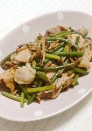 豚肉&にんにくの芽DEスタミナピリ辛炒め-レシピのメイン写真