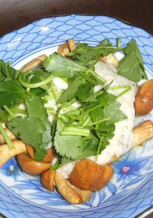 焼きなめこの山かけ-レシピのメイン写真