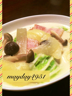 ♪やさしい味♪簡単白菜のミルク煮♪-レシピのメイン写真