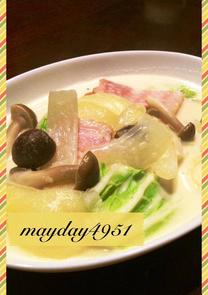 ♪やさしい味♪簡単白菜のミルク煮♪-レシピのメイン写真