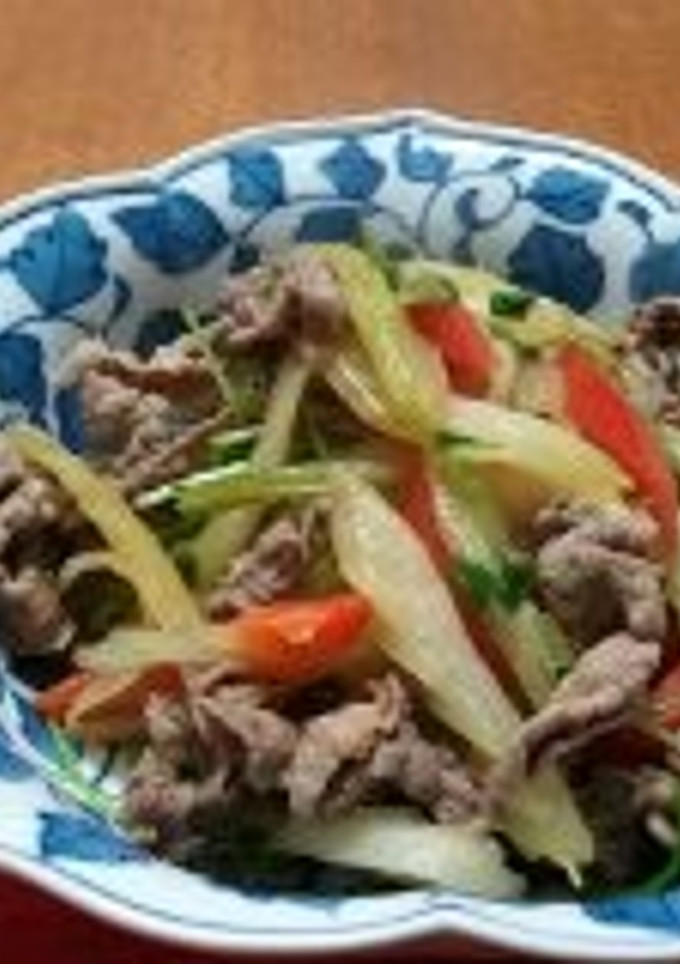 牛肉とセロリーの炒め物-レシピのメイン写真