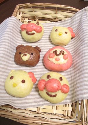 HMで簡単あんまん♪リラックマ･モモジリ-レシピのメイン写真