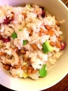 柴漬けポリポリ!納豆とアボガドの炒飯-レシピのメイン写真
