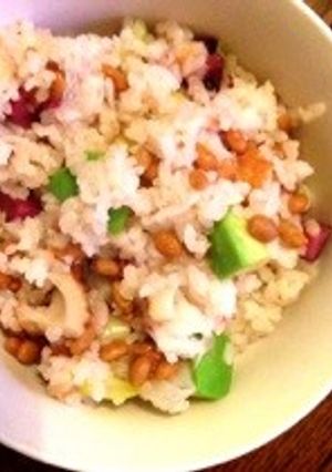 柴漬けポリポリ!納豆とアボガドの炒飯-レシピのメイン写真