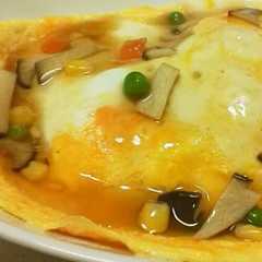 簡単！天津飯風オムライス♪*-レシピのメイン写真