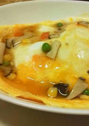 簡単！天津飯風オムライス♪*-レシピのメイン写真