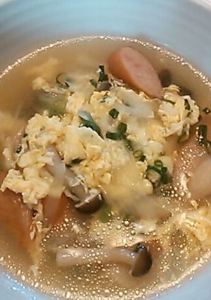 ほっこり♡ウインナーと卵の野菜スープ-レシピのメイン写真