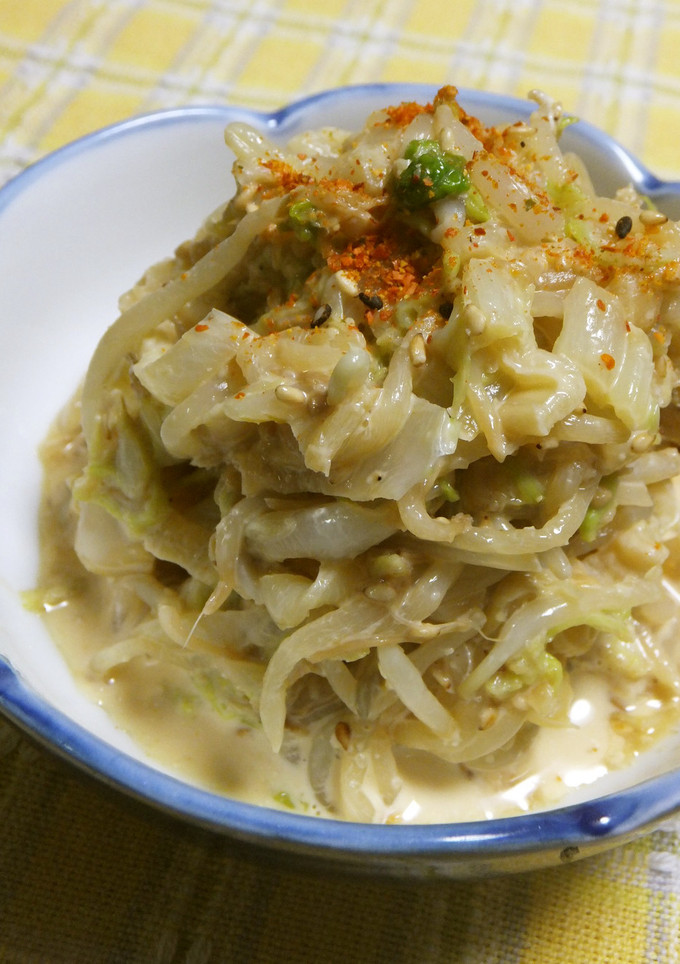 もやしと白菜のごまマヨ和え-レシピのメイン写真