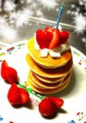 【離乳食】祝‼1歳 バースデーパンケーキ-レシピのメイン写真