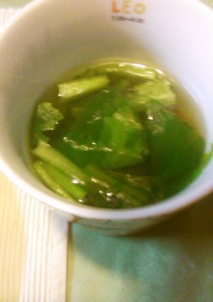 簡単ビタミン豊富　蕪の葉のコンソメスープ-レシピのメイン写真