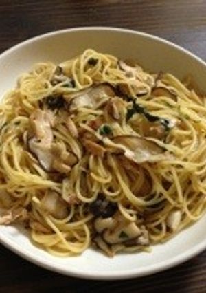 大葉香るしいたけとツナの和風スパゲッティ-レシピのメイン写真