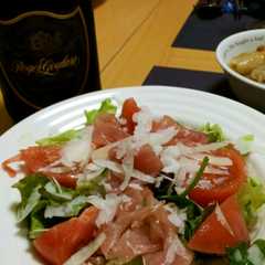 ベビーリーフと生ハムのサラダ-レシピのメイン写真