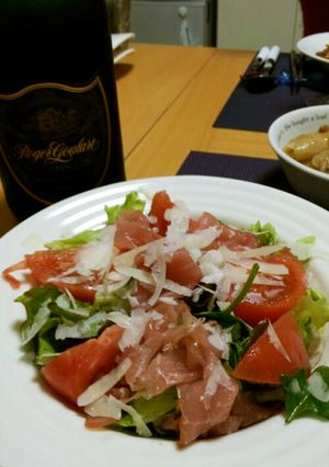 ベビーリーフと生ハムのサラダ-レシピのメイン写真