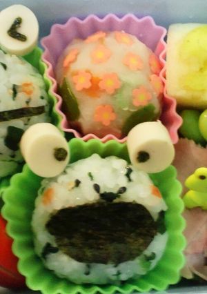 ポテサラのあじさい☆キャラ弁-レシピのメイン写真