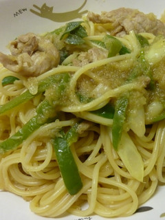 豚肉と長ネギのおろしポン酢パスタ-レシピのメイン写真