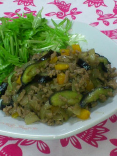 ごはんがすすむ☆茄子と挽き肉の炒め物-レシピのメイン写真